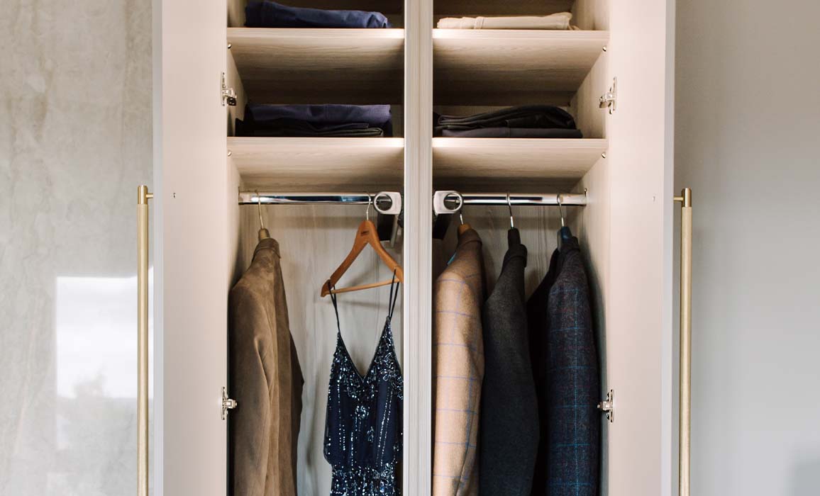 fitted wardrobe rails