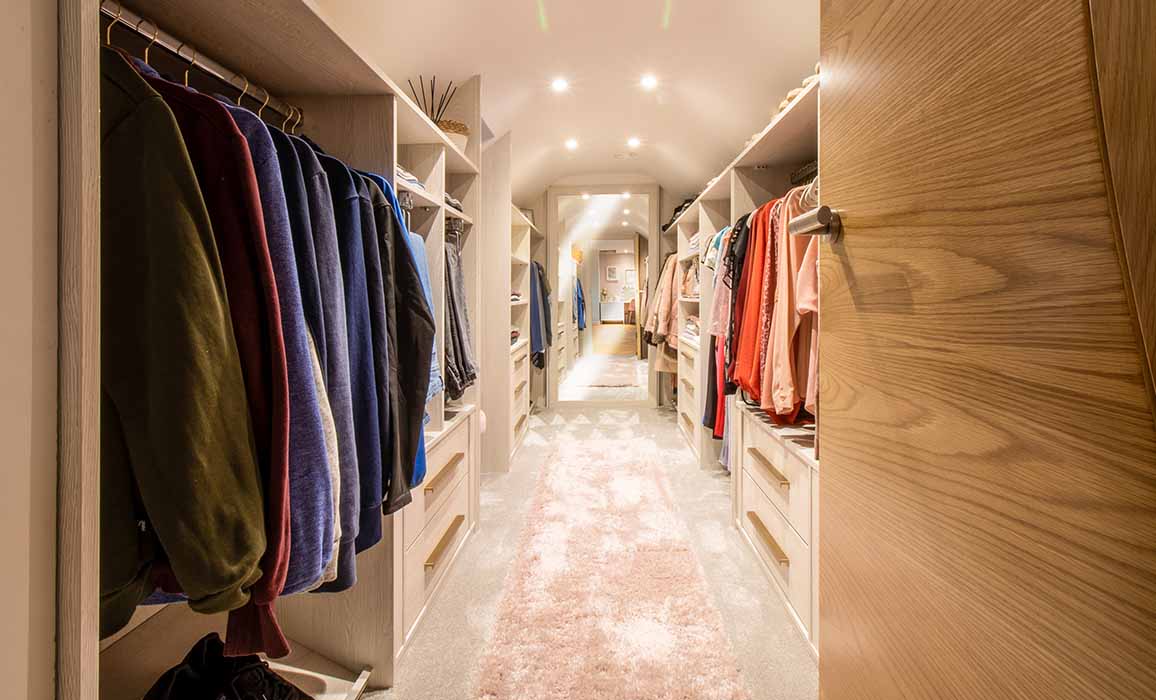 fitted walk in wardrobe