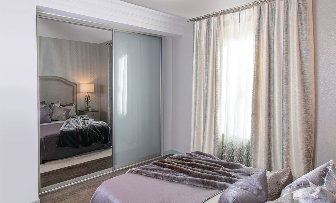 sliding bedroom wardrobe mirror