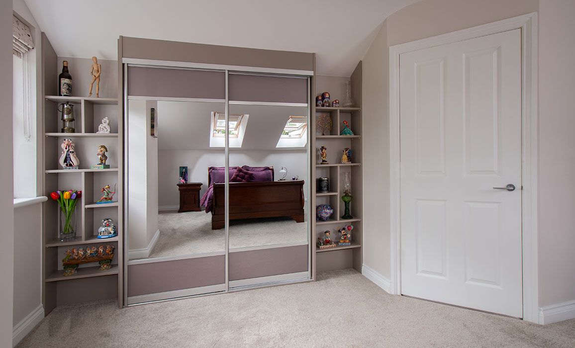 fitted sliding mirror wardrobe bedroom