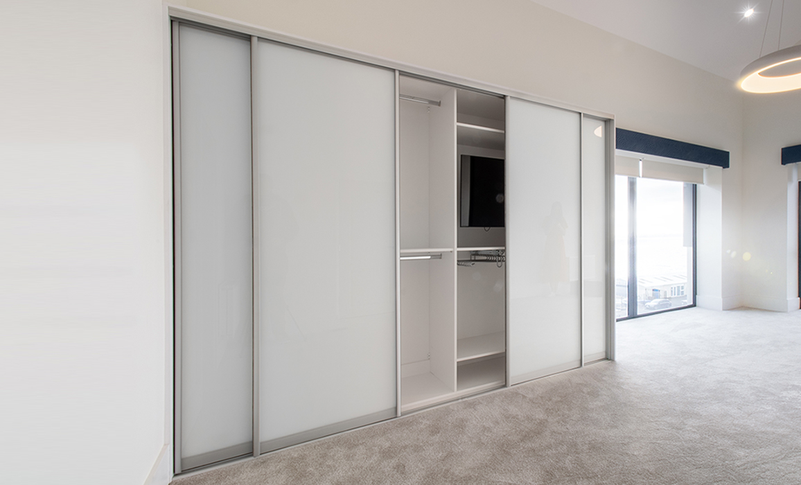 sliding fitted wardrobe white