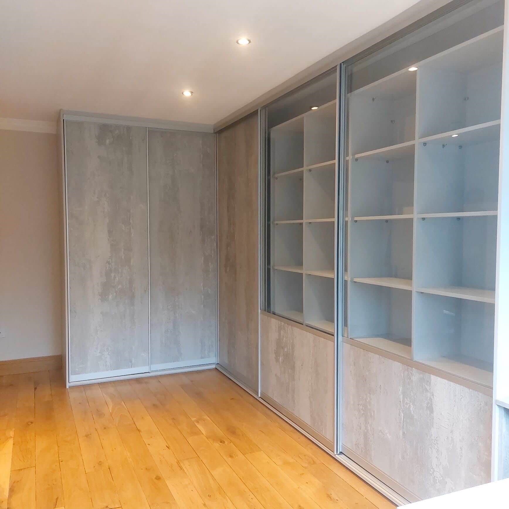 Corner Sliding Wardrobe with Custom Storage