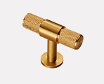 Knurled T-Bar Brass