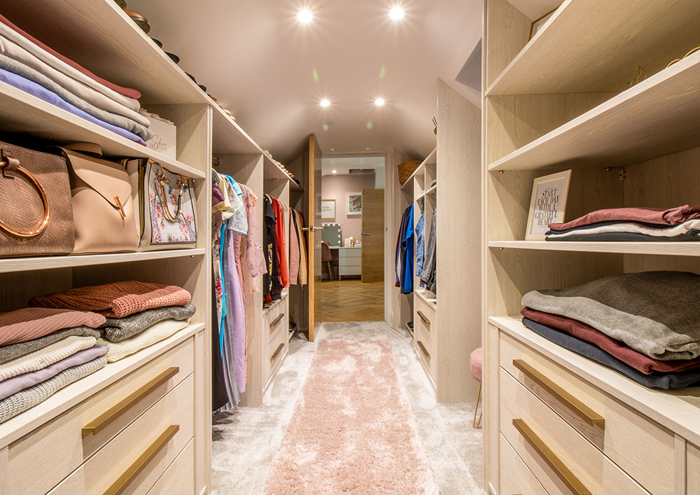 Sliderobes Interior of a Wardrobe with Shelves, Drawers and Hanging Rails