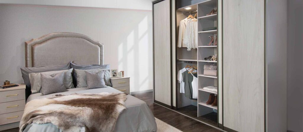 woodgrain sliding wardrobe