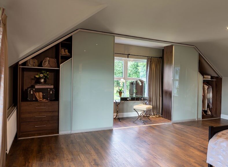 walk in sliding glass wardrobe