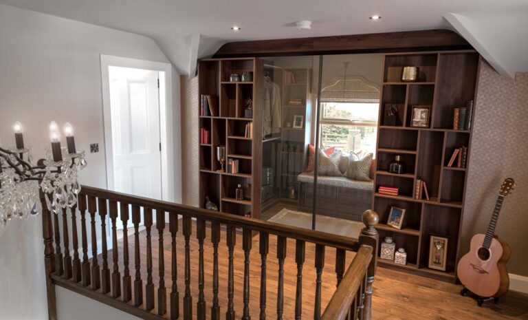 sliding walk in alcove wardrobe