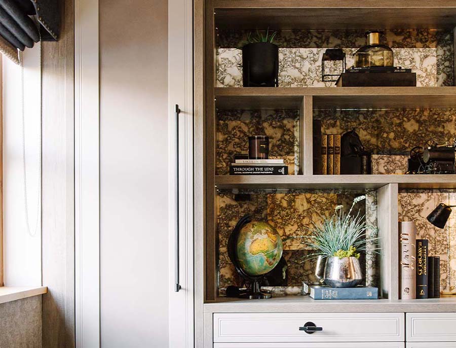 close up special finish insert with hinge wardrobe